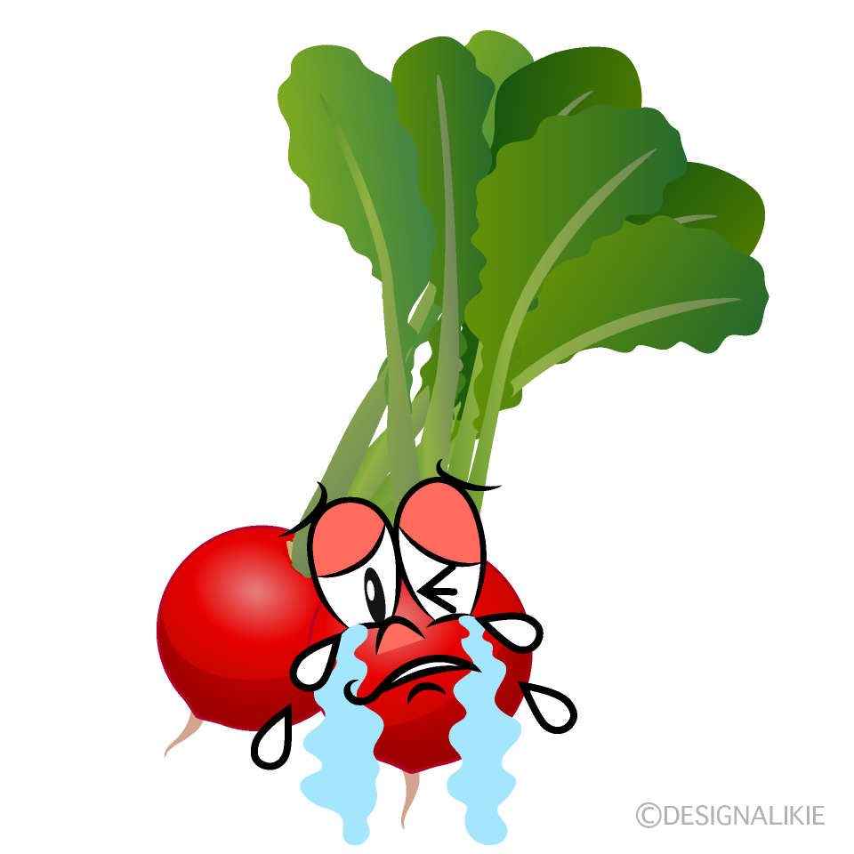 Crying Radish Cartoon Character Image