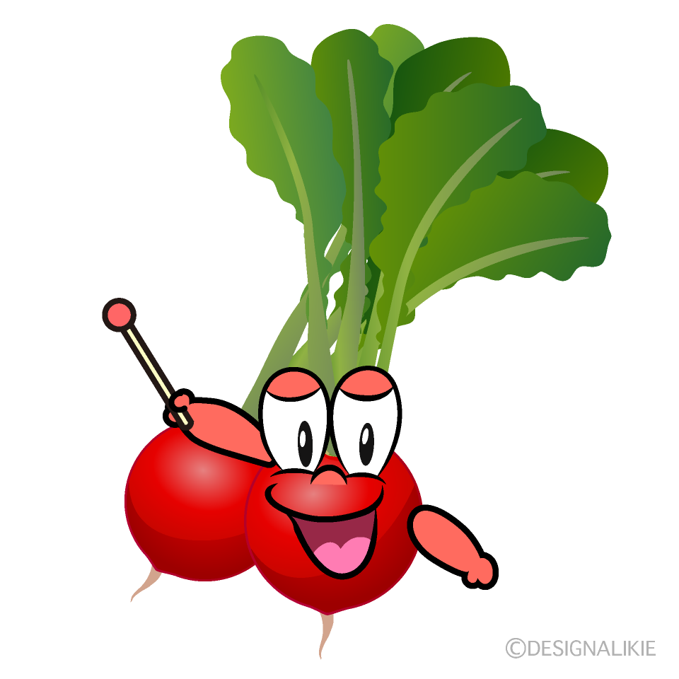 Speaking Radish Cartoon Character Image