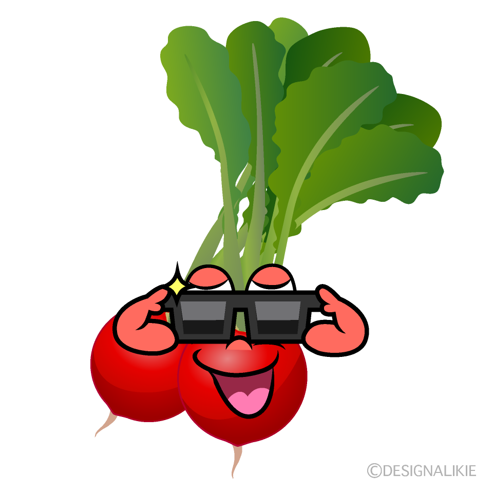 Cool Radish Cartoon Character Image