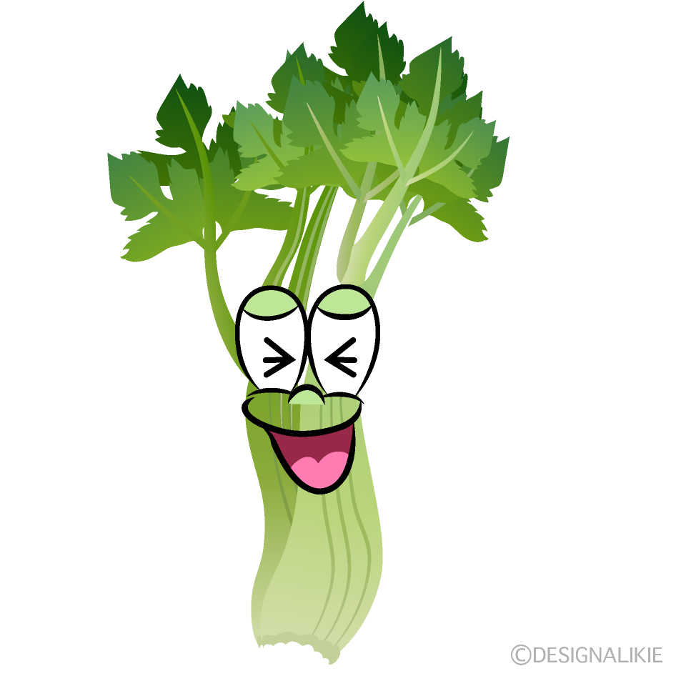 Laughing Celery Cartoon Character Image