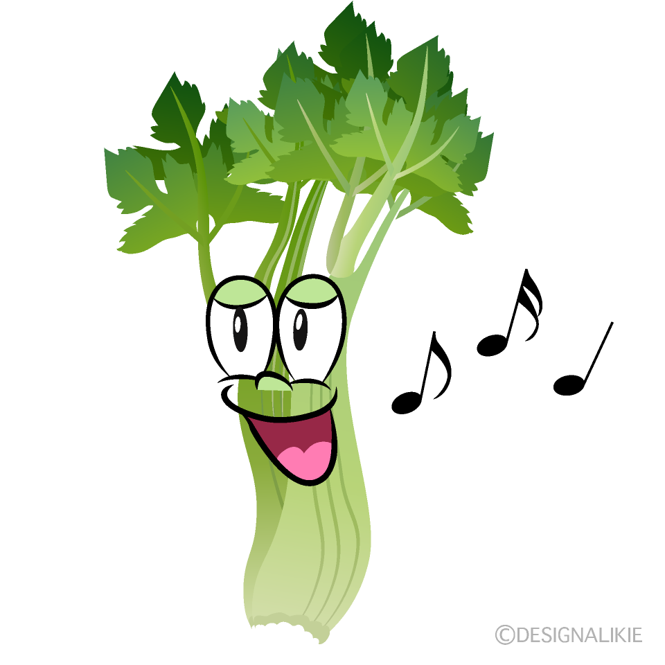 Singing Celery Cartoon Character Image