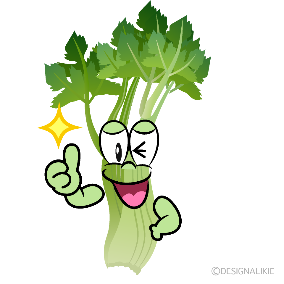 Thumbs up Celery Cartoon Character Image