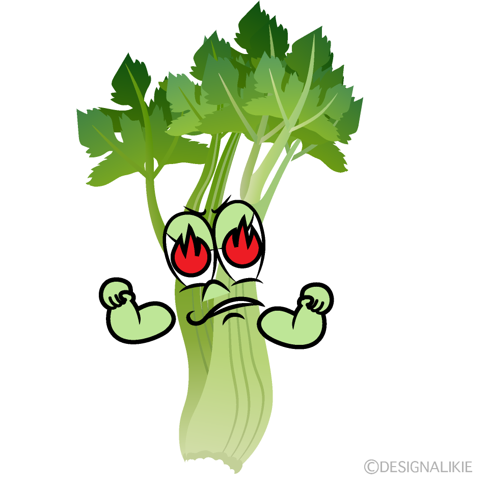 Enthusiasm Celery Cartoon Character Image