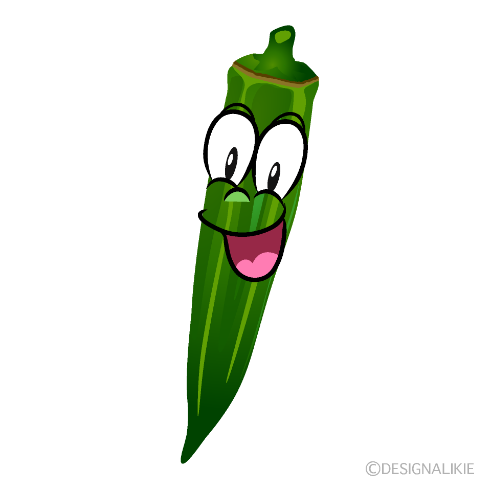 Surprising Okra Cartoon Character Image