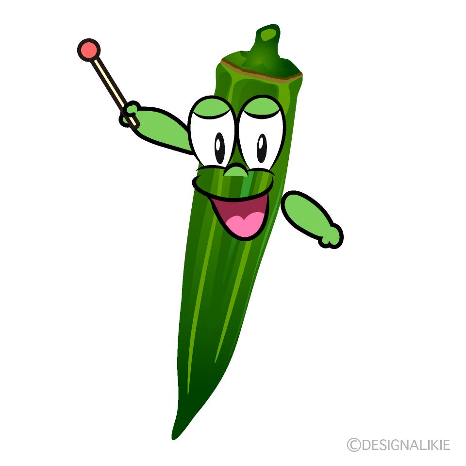 Speaking Okra Cartoon Character Image