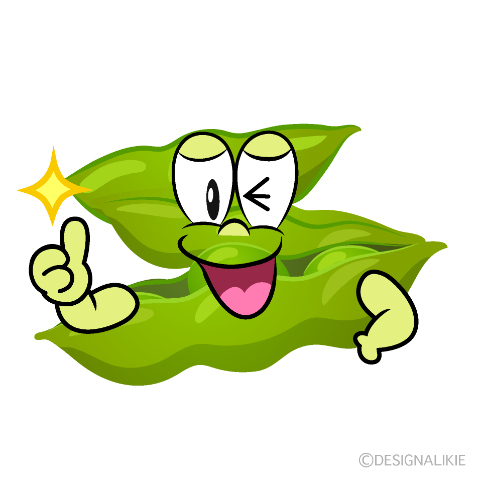 Thumbs up Edamame Cartoon Character Image