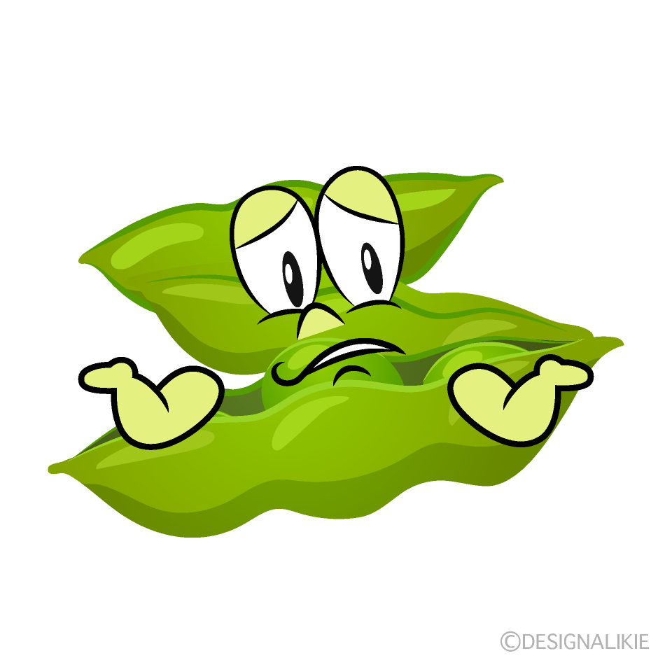 Troubled Edamame Cartoon Character Image