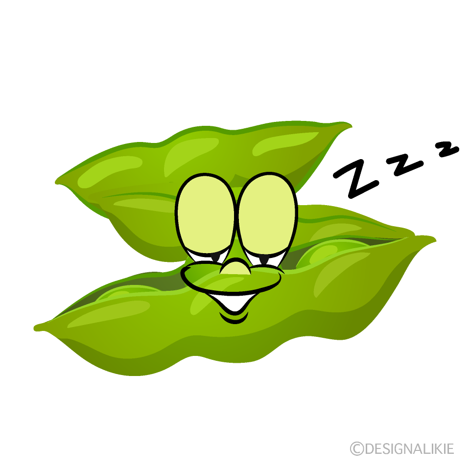 Sleeping Edamame Cartoon Character Image