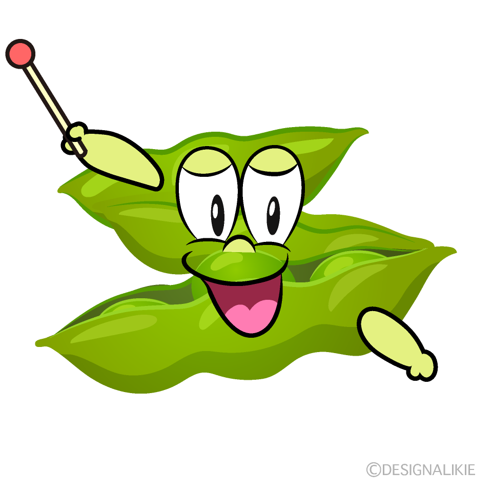 Speaking Edamame Cartoon Character Image