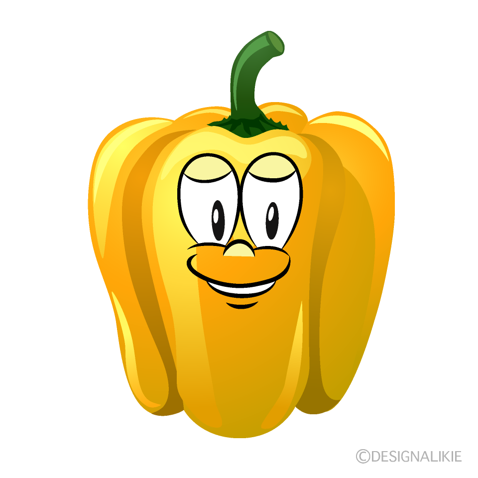 Yellow Pepper Cartoon Character Image