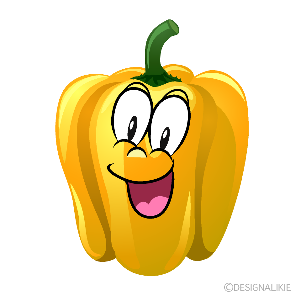 Surprising Yellow Pepper Cartoon Character Image