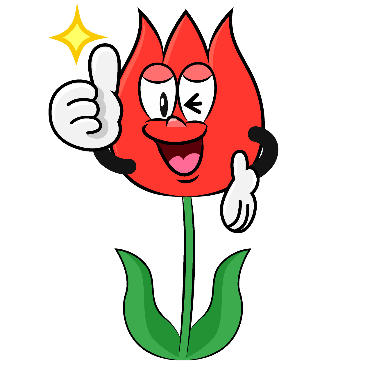 Tulipán Pulgar Arriba