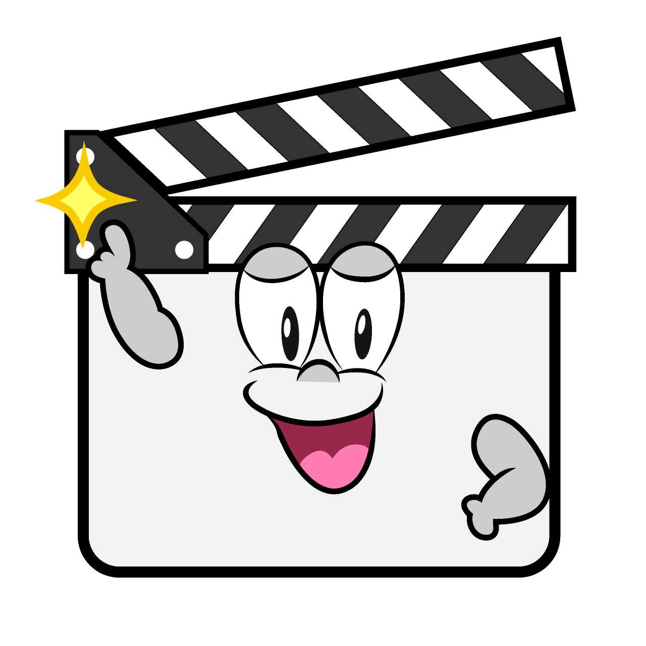 Posing Clapperboard