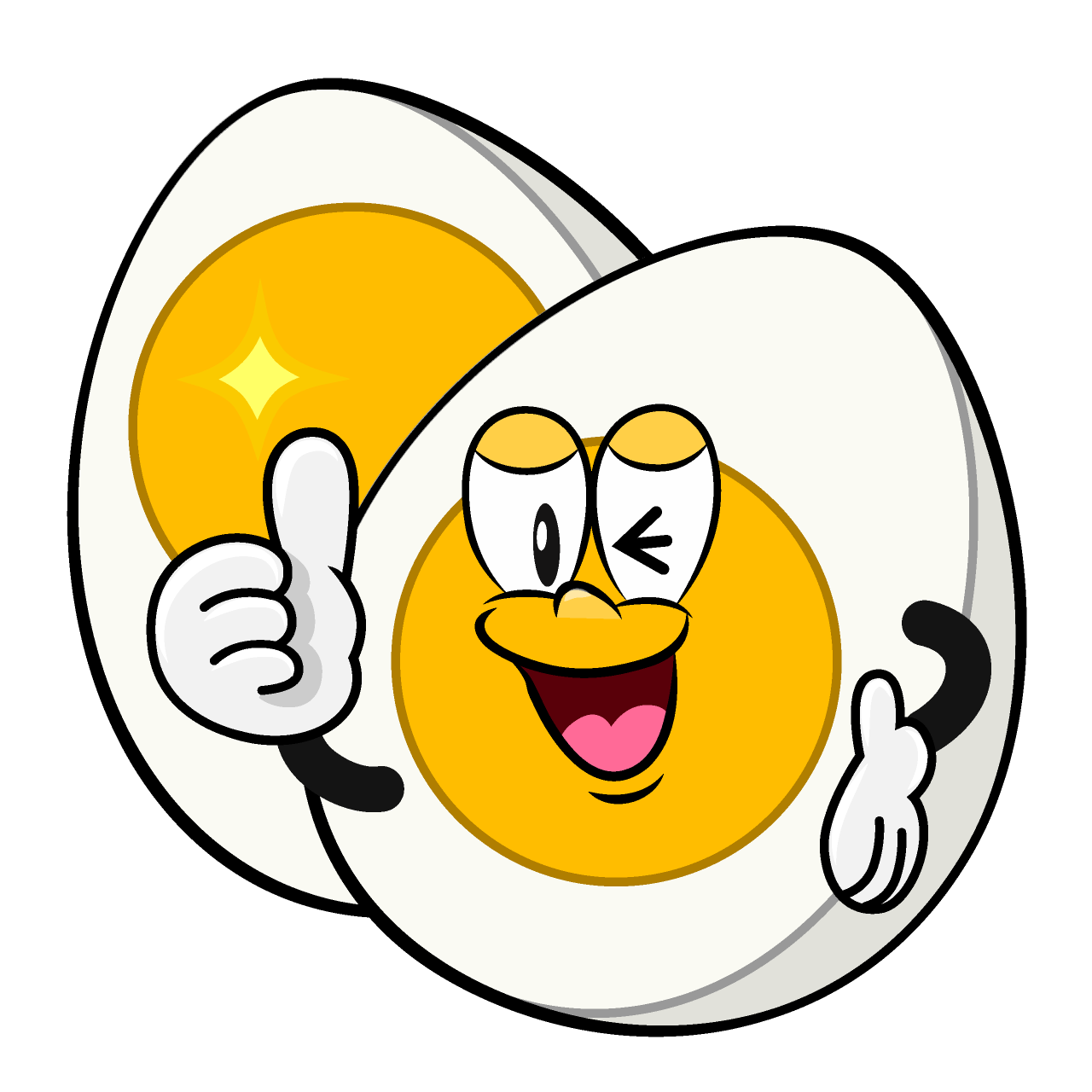 Thumbs up Boiled Egg