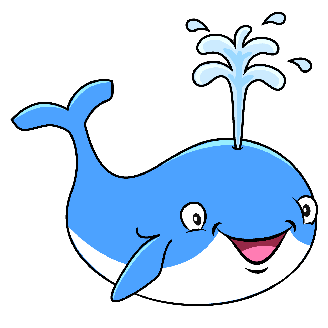 Smiling Cute Whale
