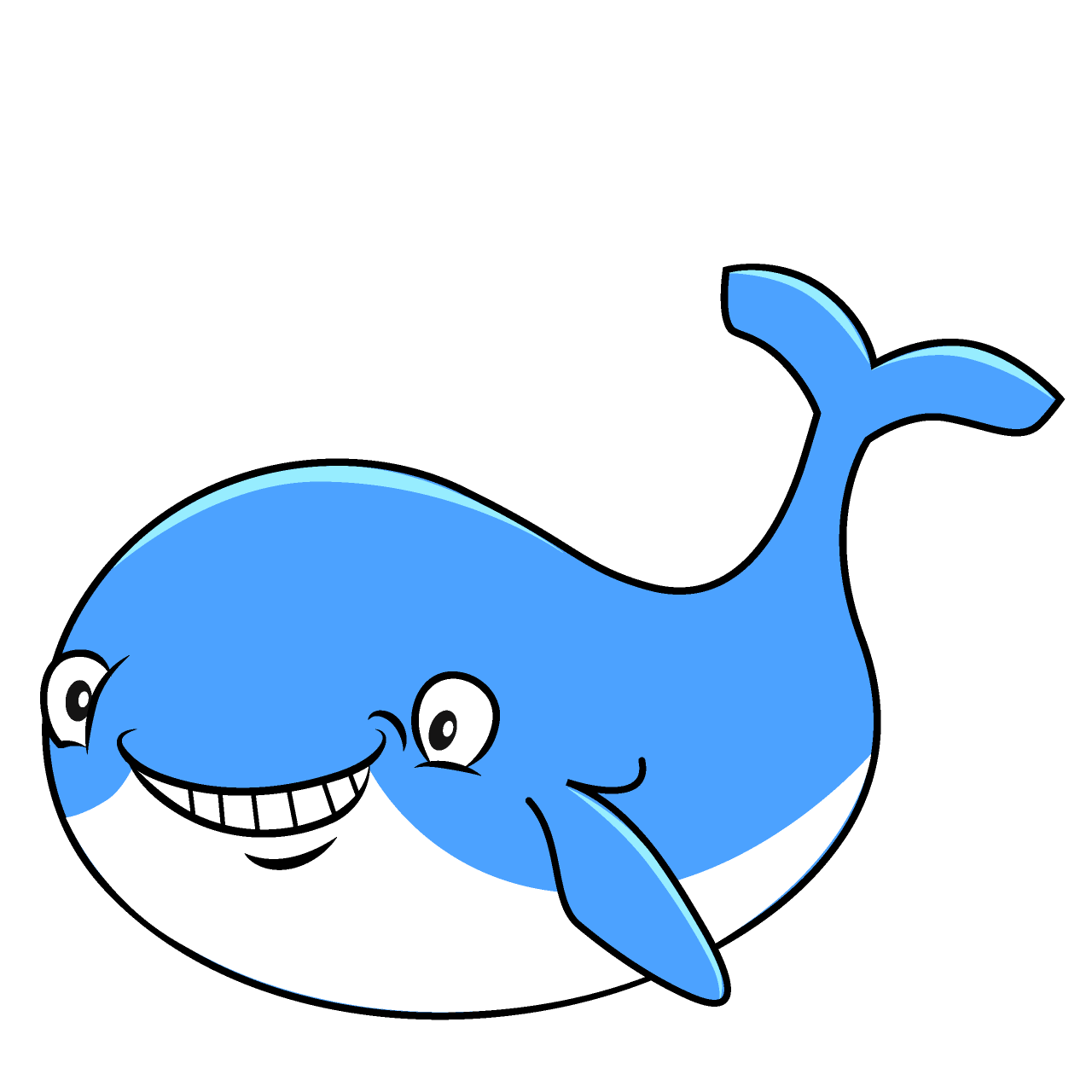 Grinning Cute Whale
