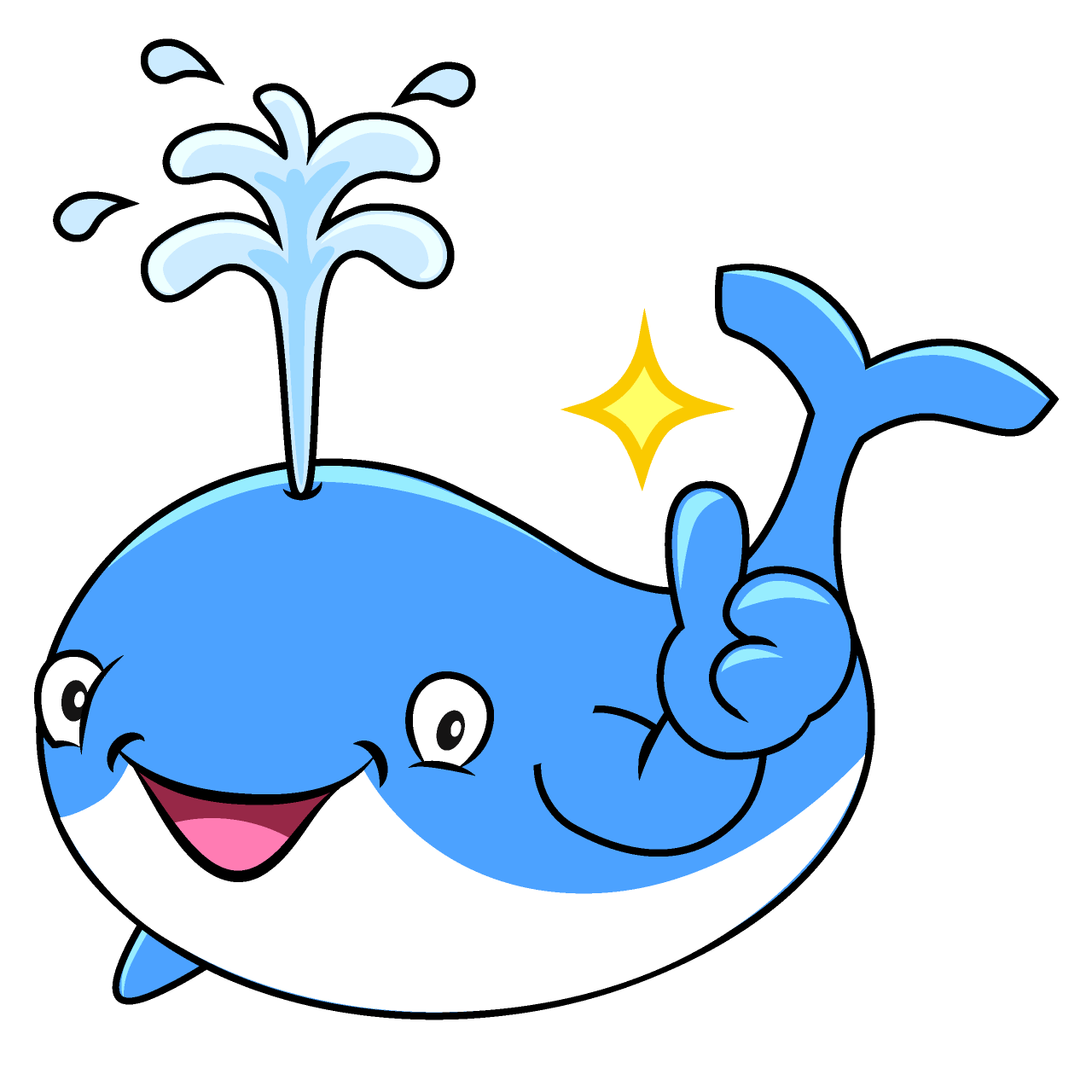 Thumbs up Cute Whale