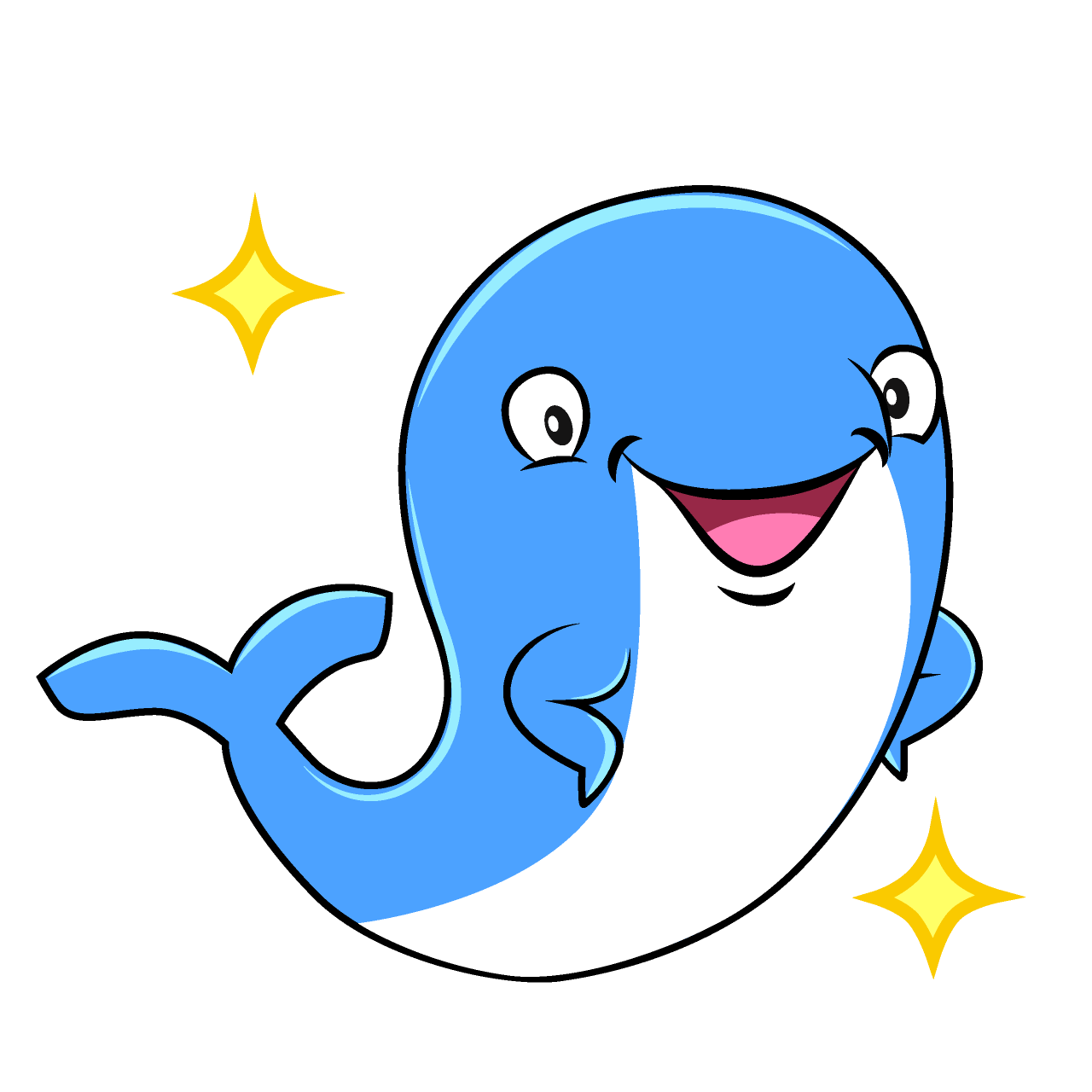 Glitter Cute Whale