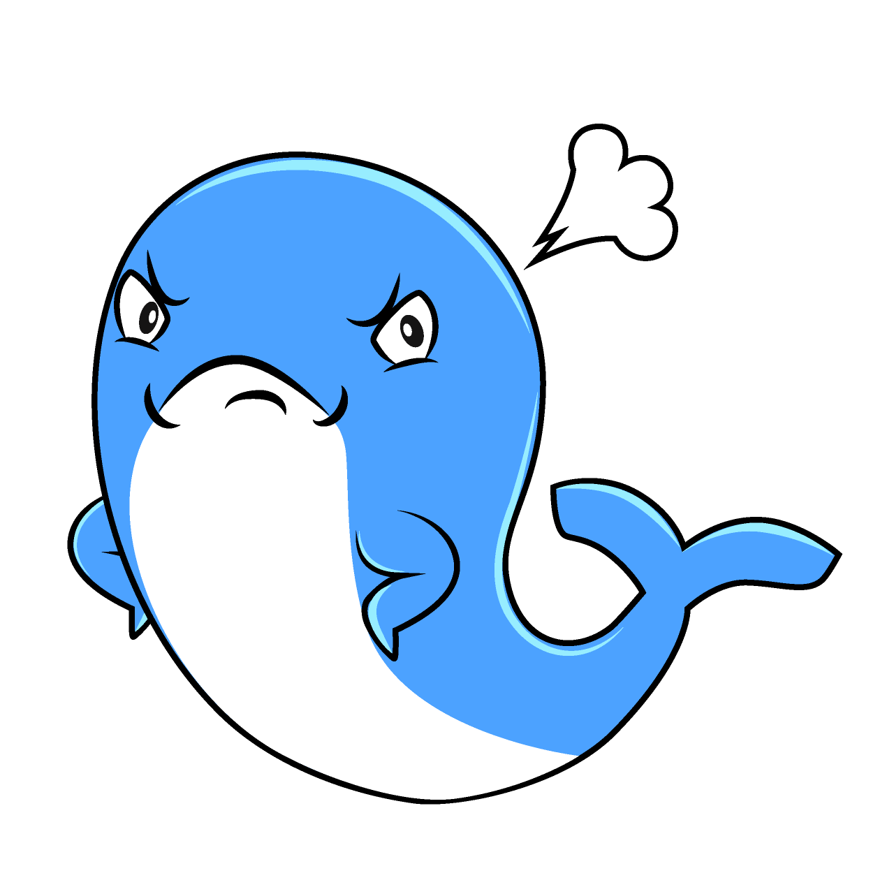 Angry Cute Whale