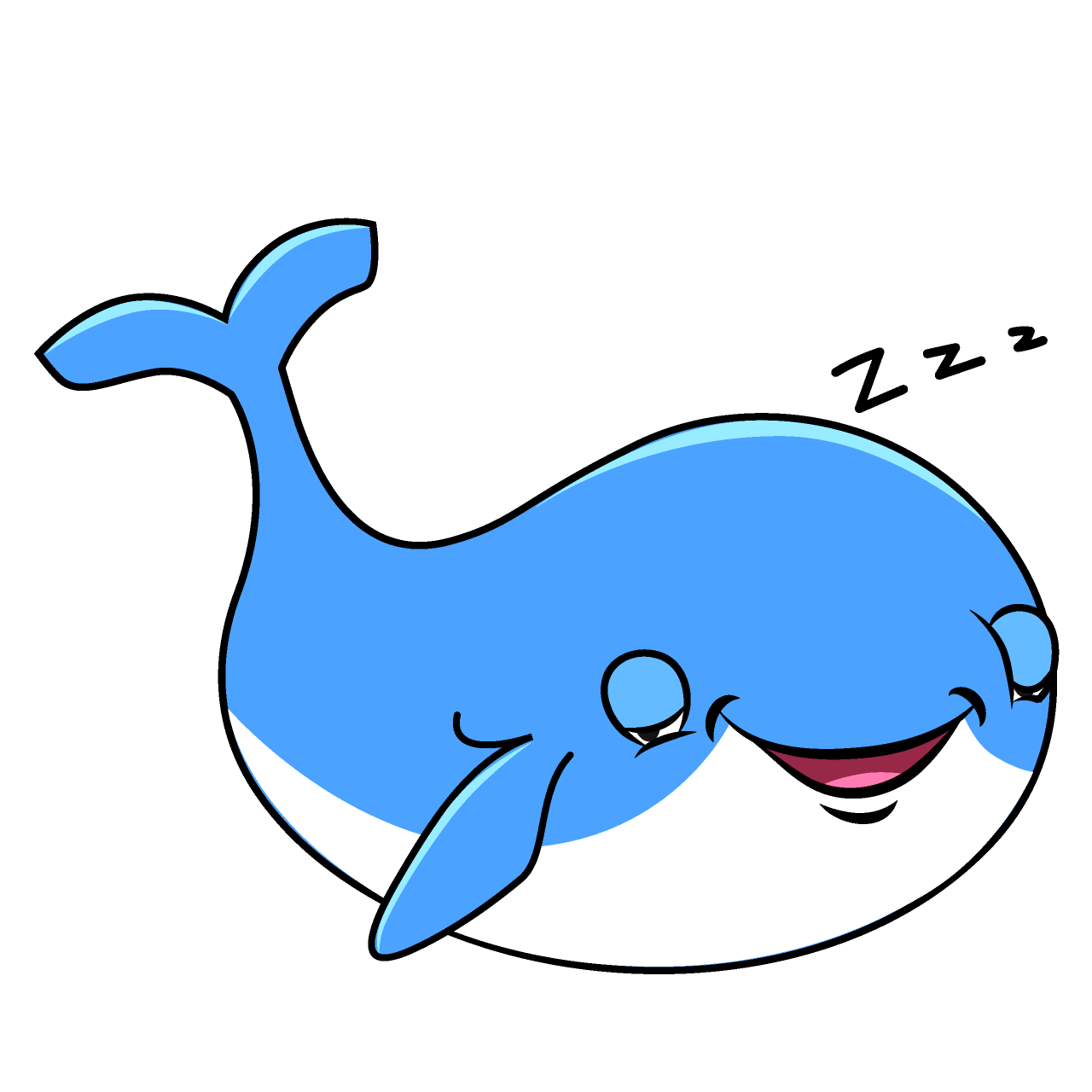 Sleeping Cute Whale