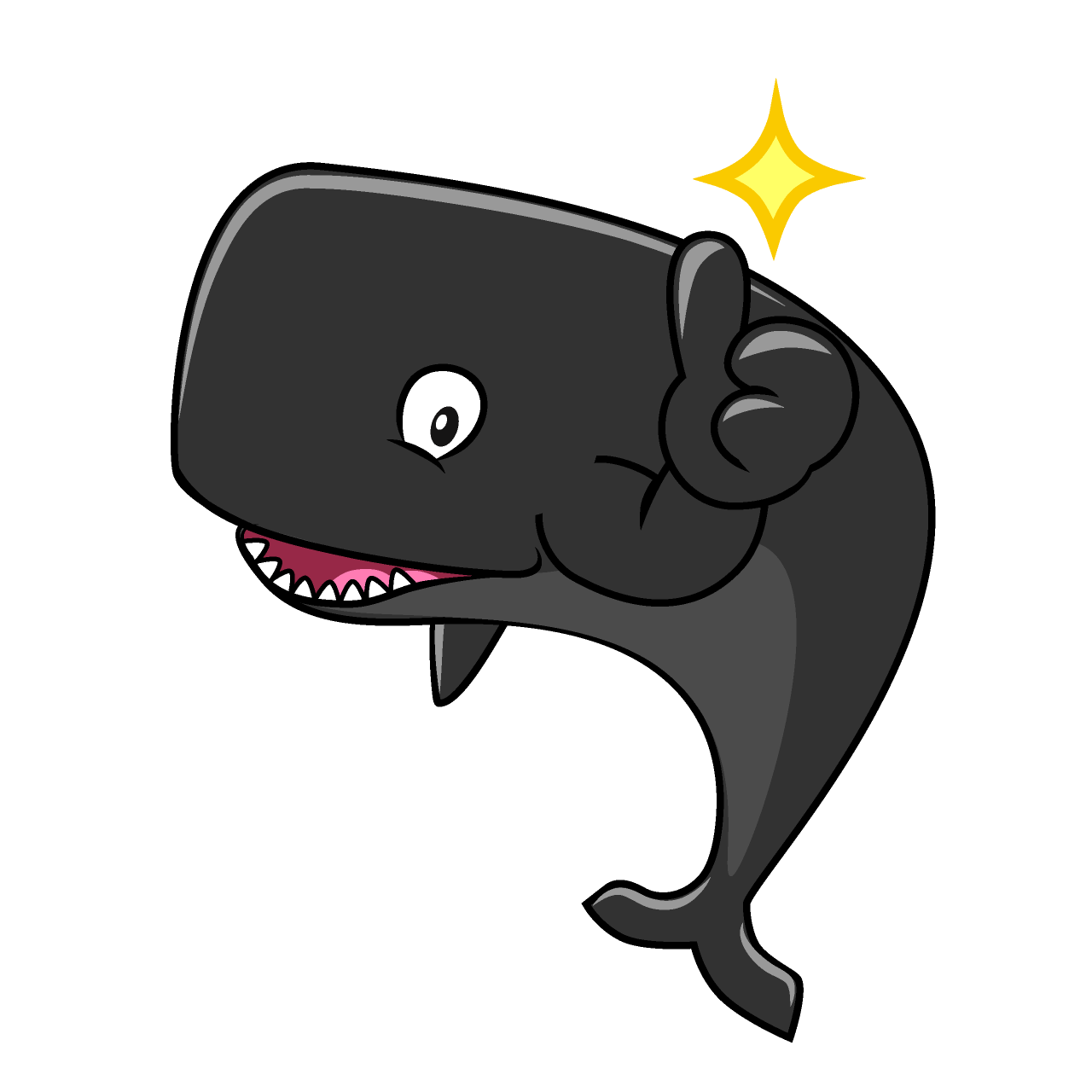 Thumbs up Sperm Whale
