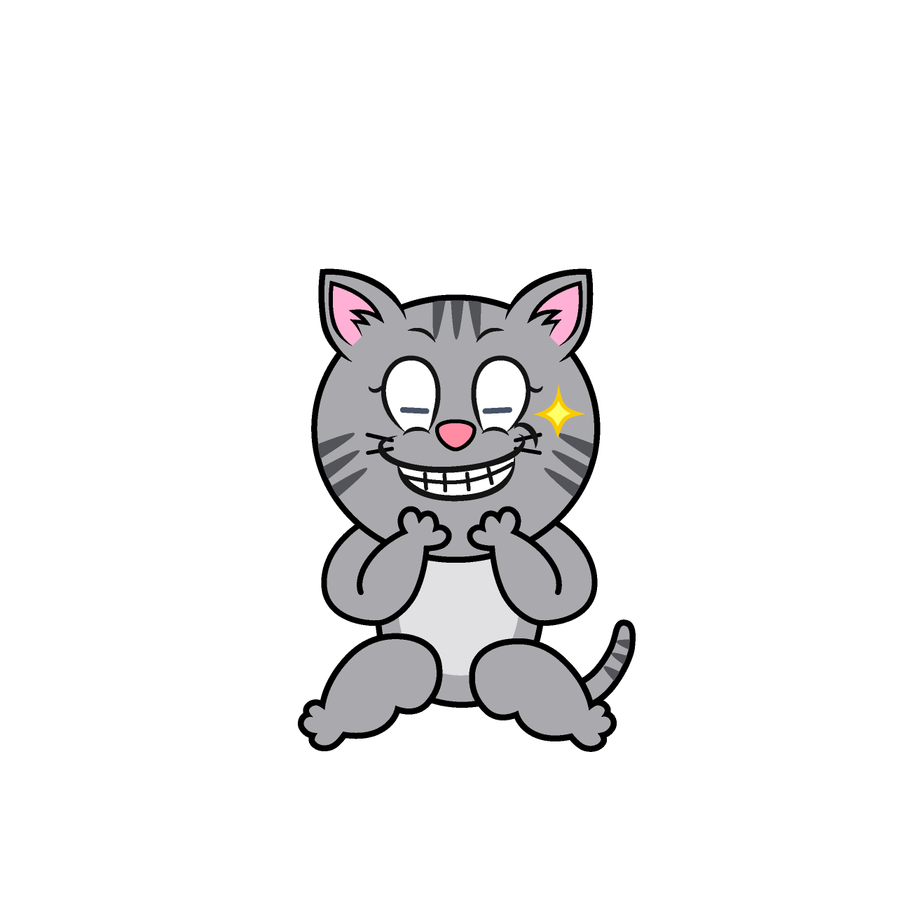 Tabby Gris Sonriendo