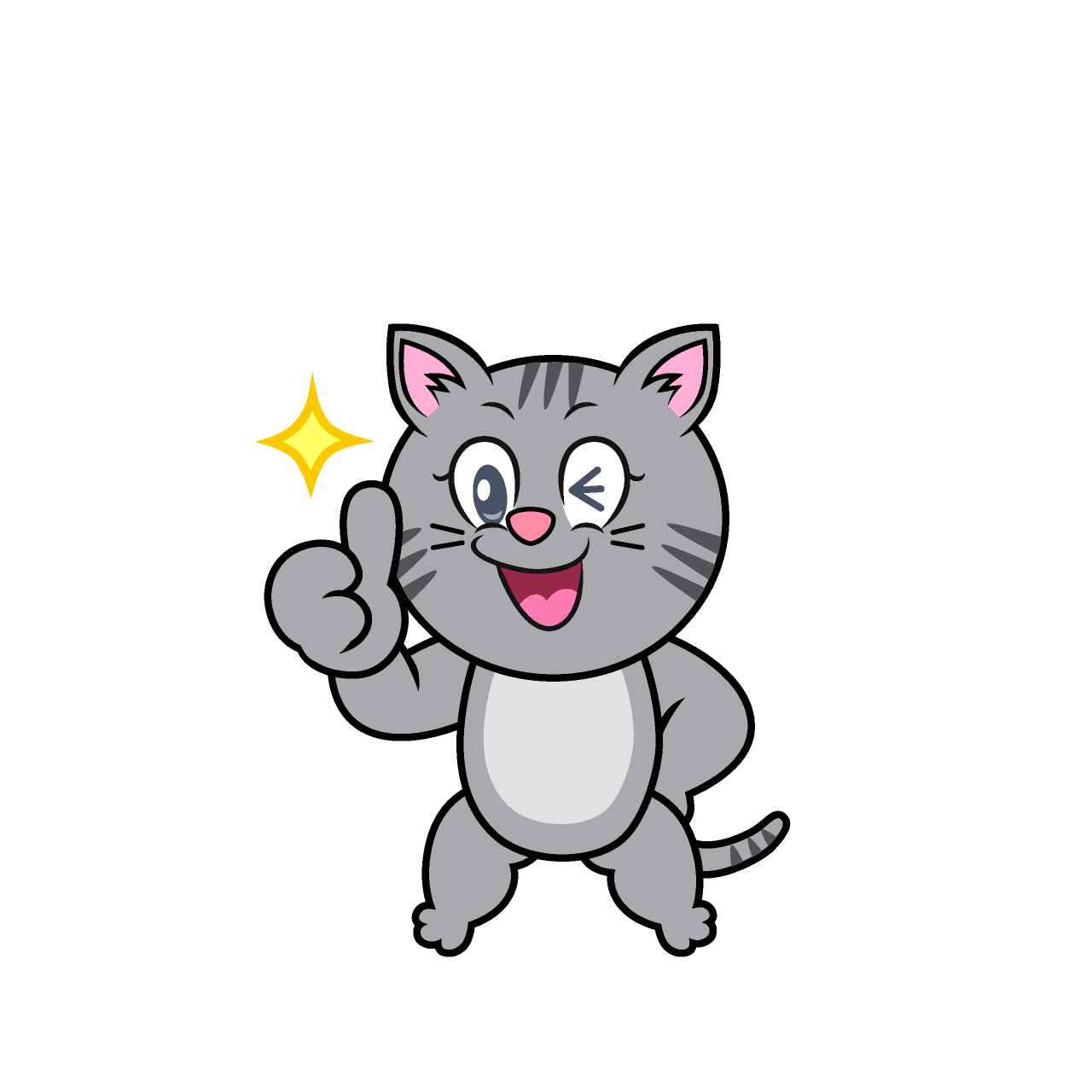 Tabby Gris Pulgar Arriba