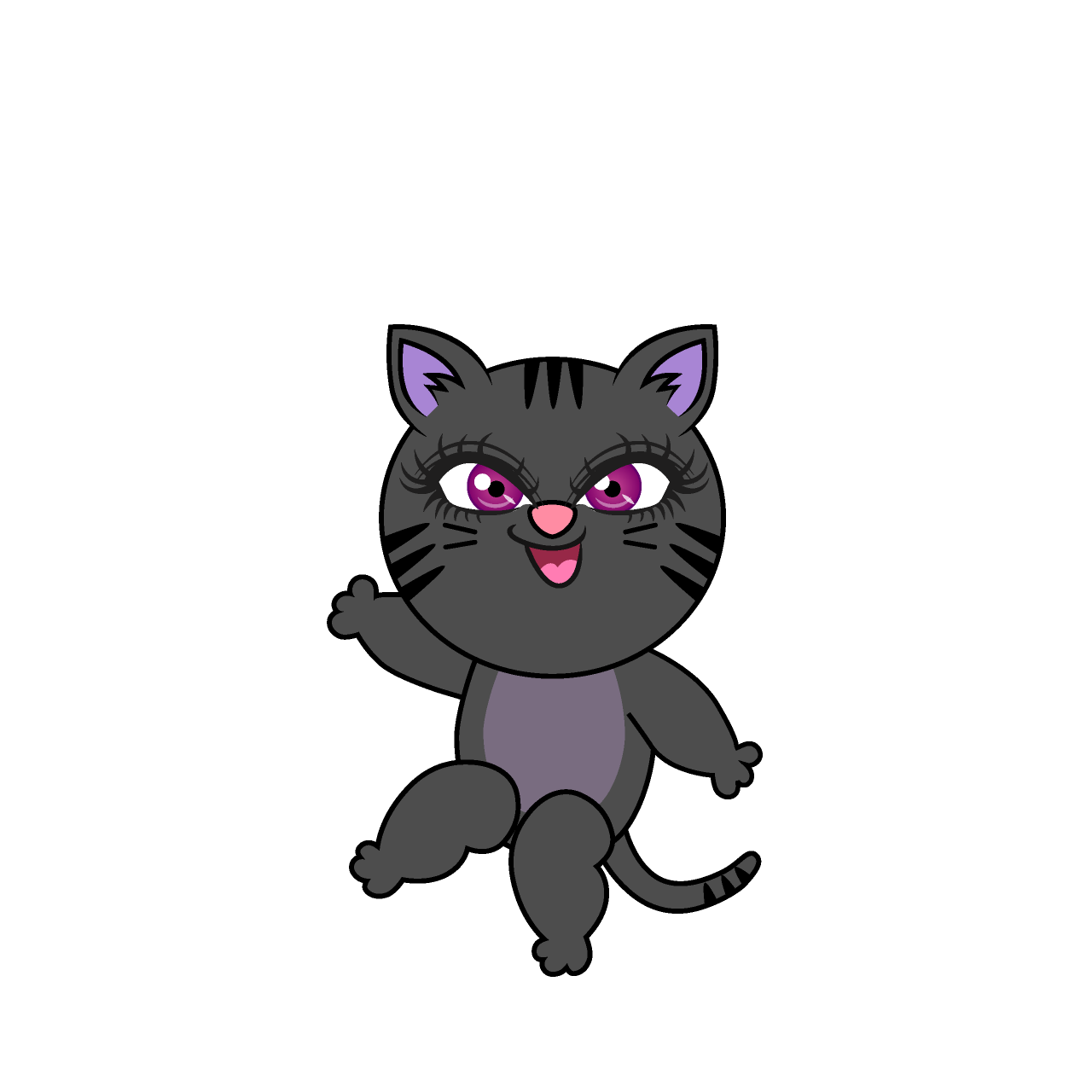 Smiling Girl Cat