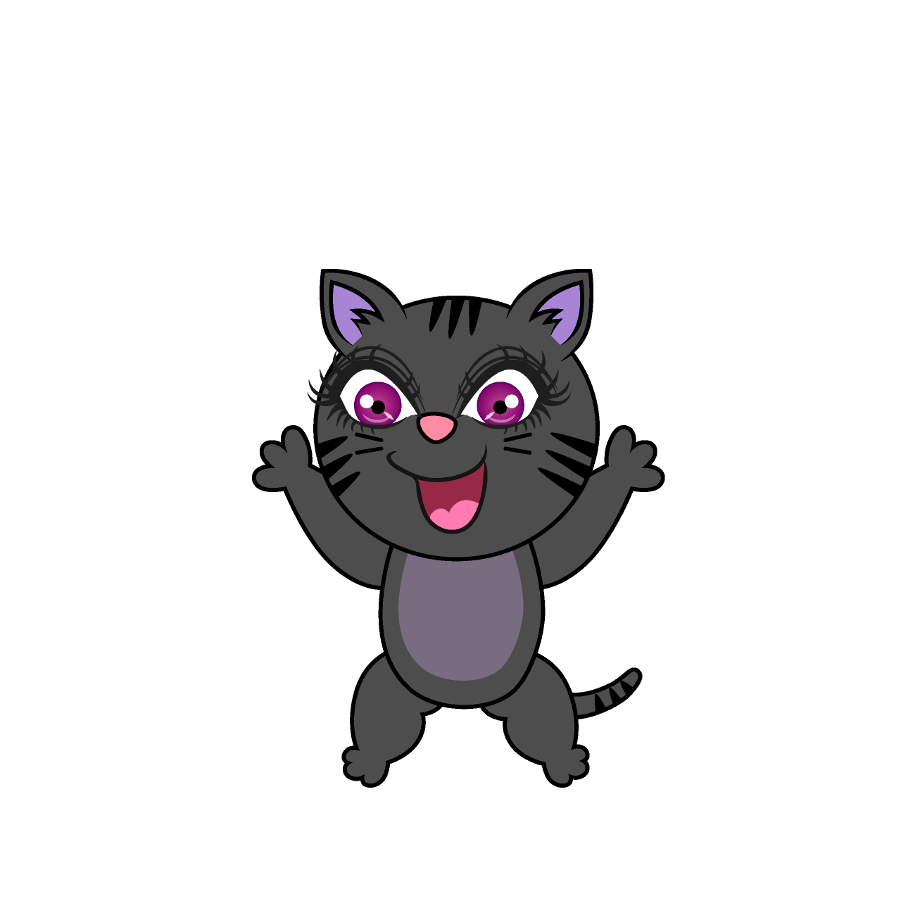 Surprising Girl Cat