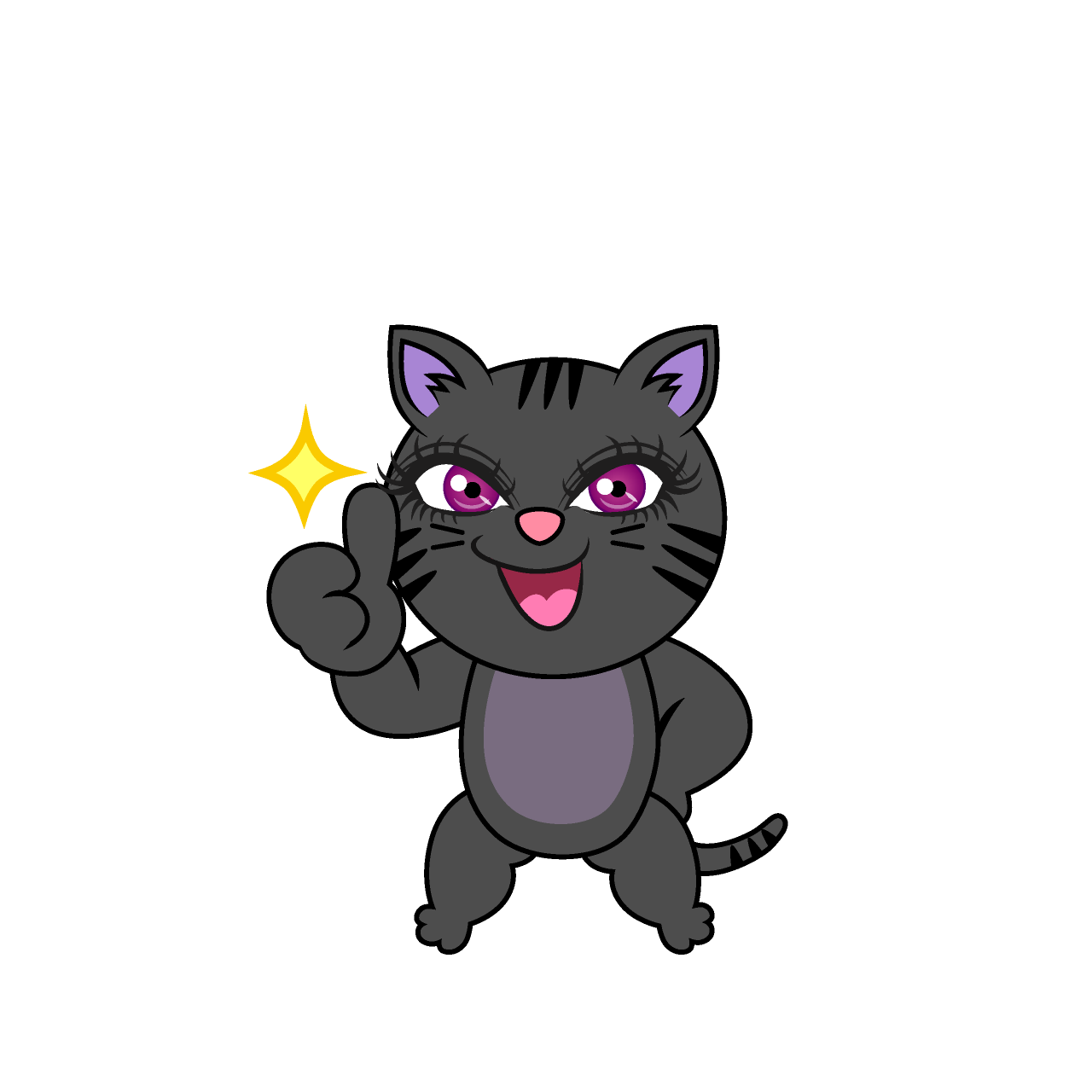 Thumbs up Girl Cat