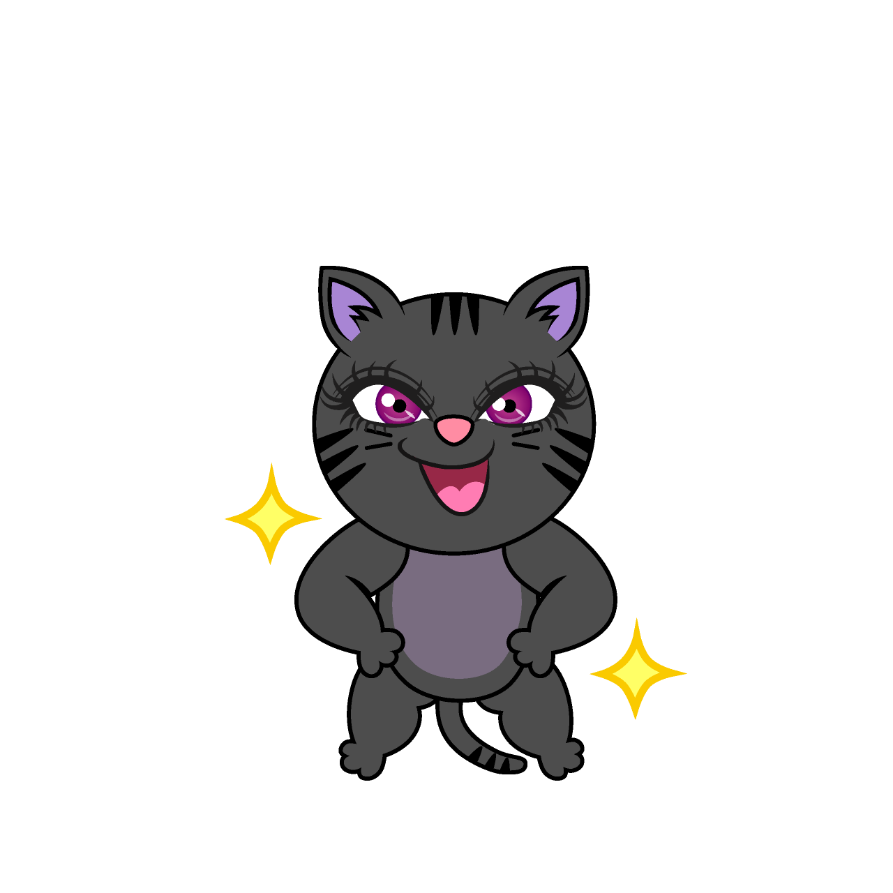 Glitter Girl Cat
