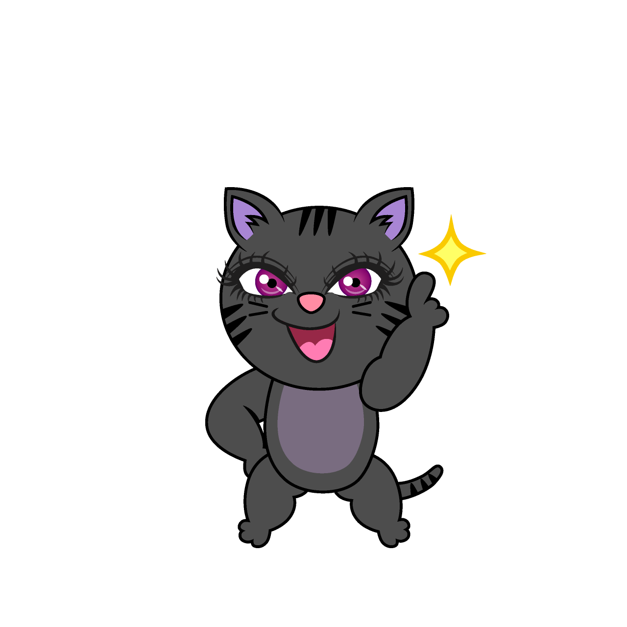 Posing Girl Cat