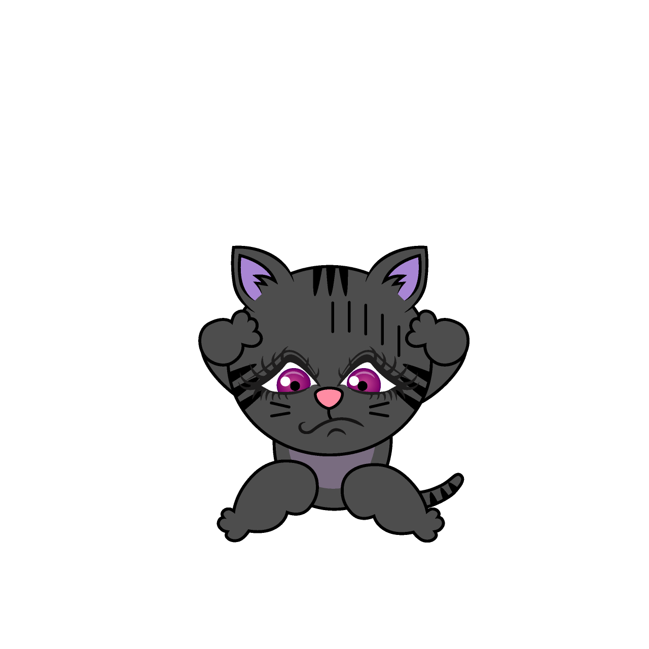 Depressed Girl Cat