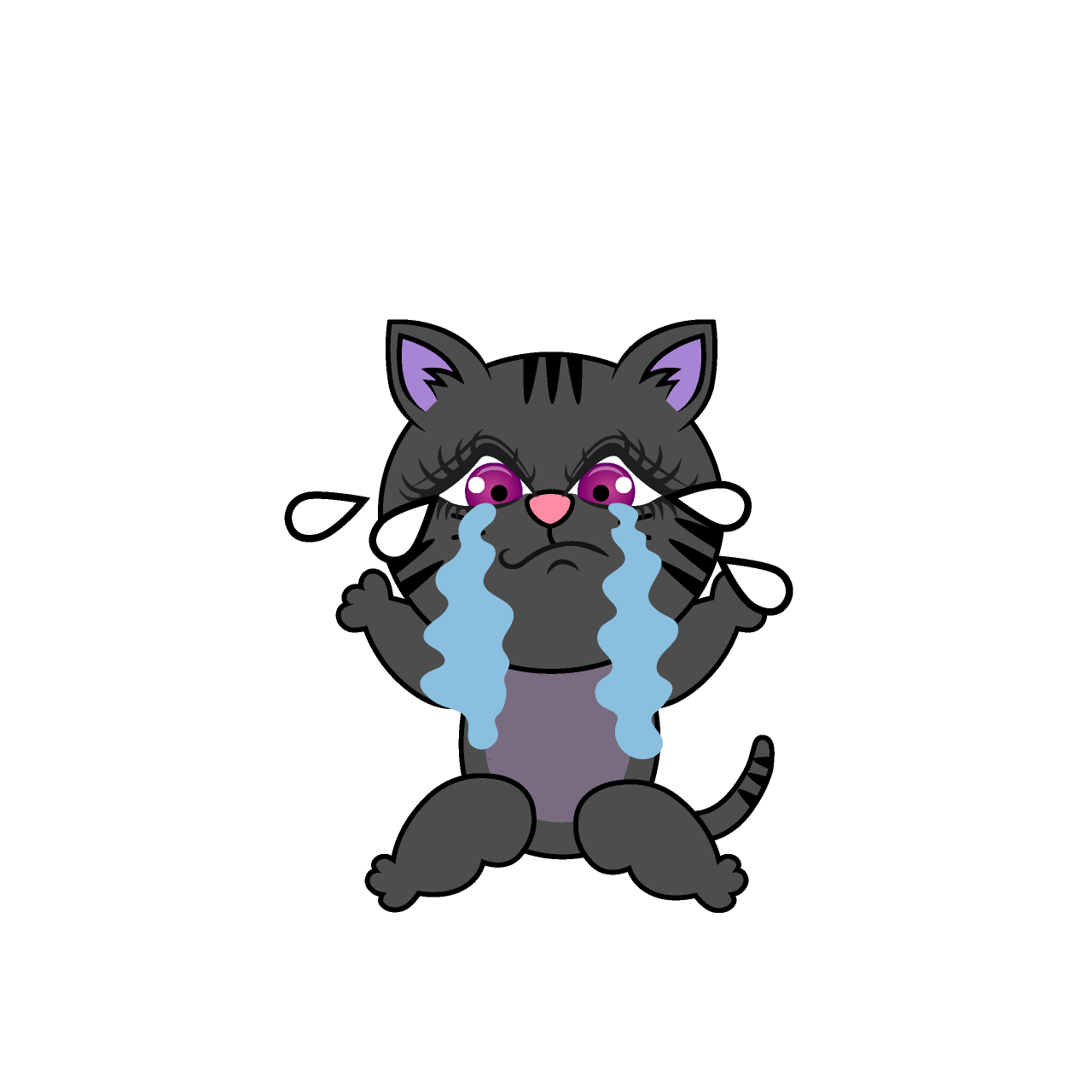 Crying Girl Cat