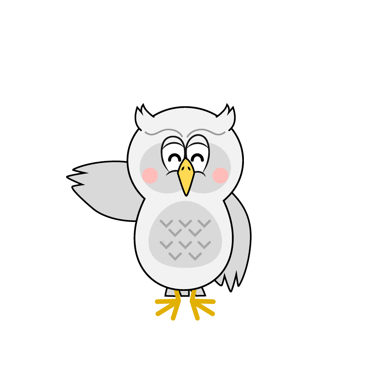 Smiling White Owl