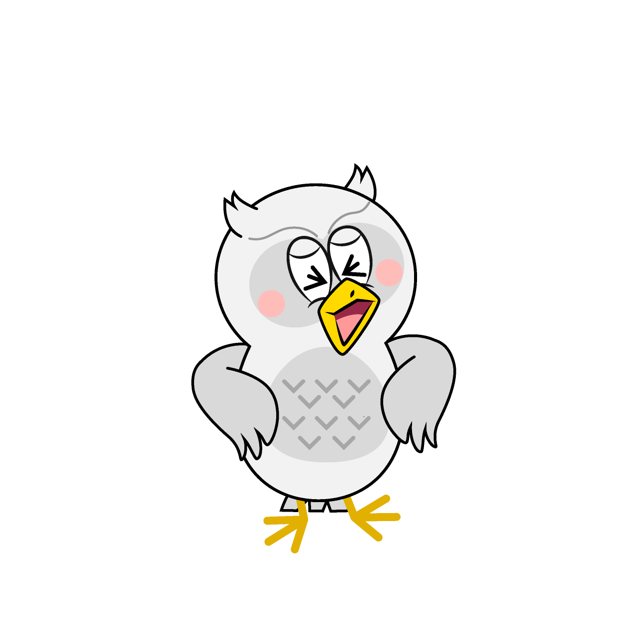 Laughing White Owl