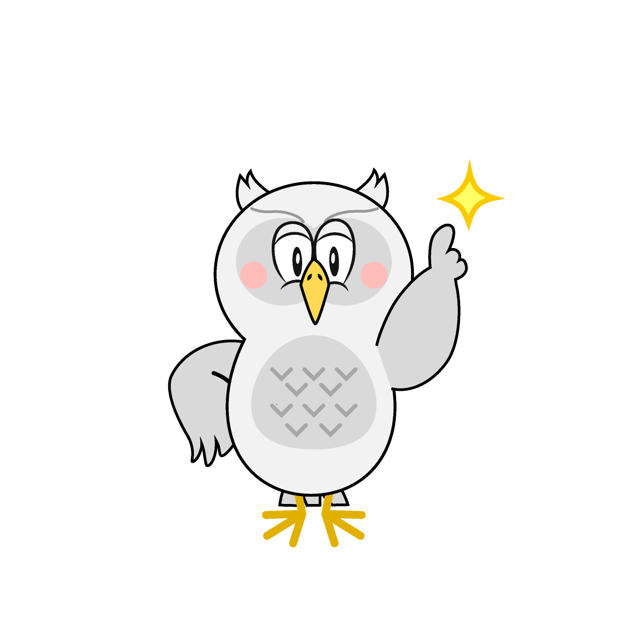 Posing White Owl