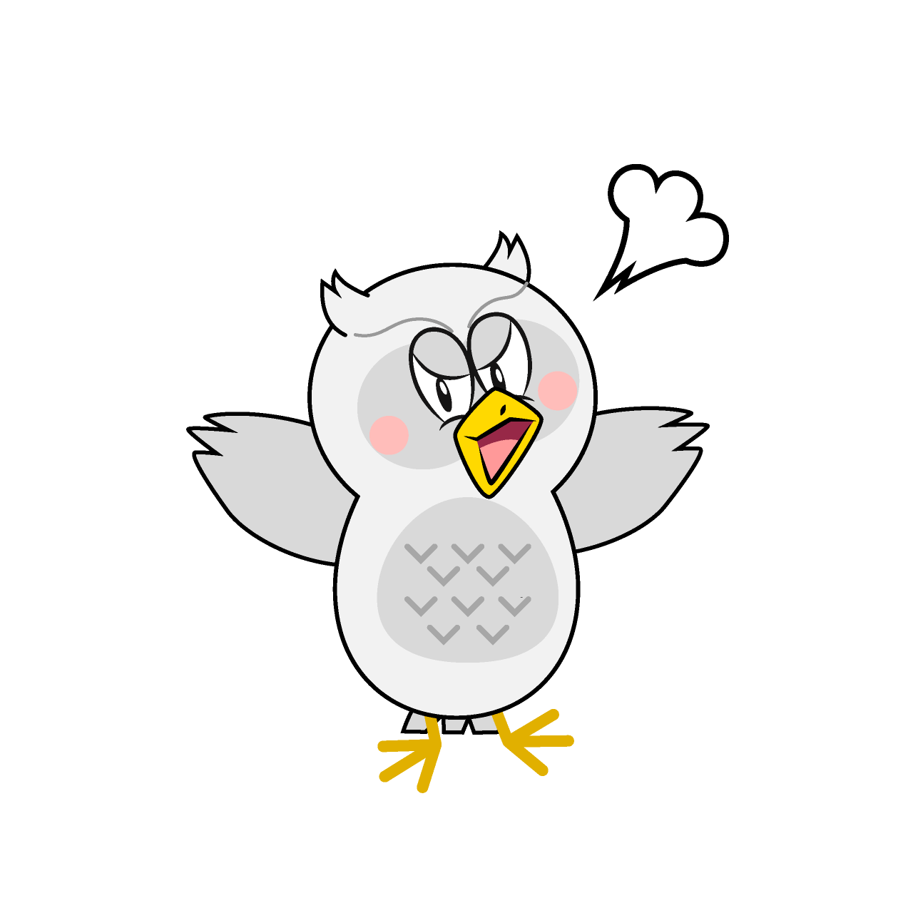 Angry White Owl