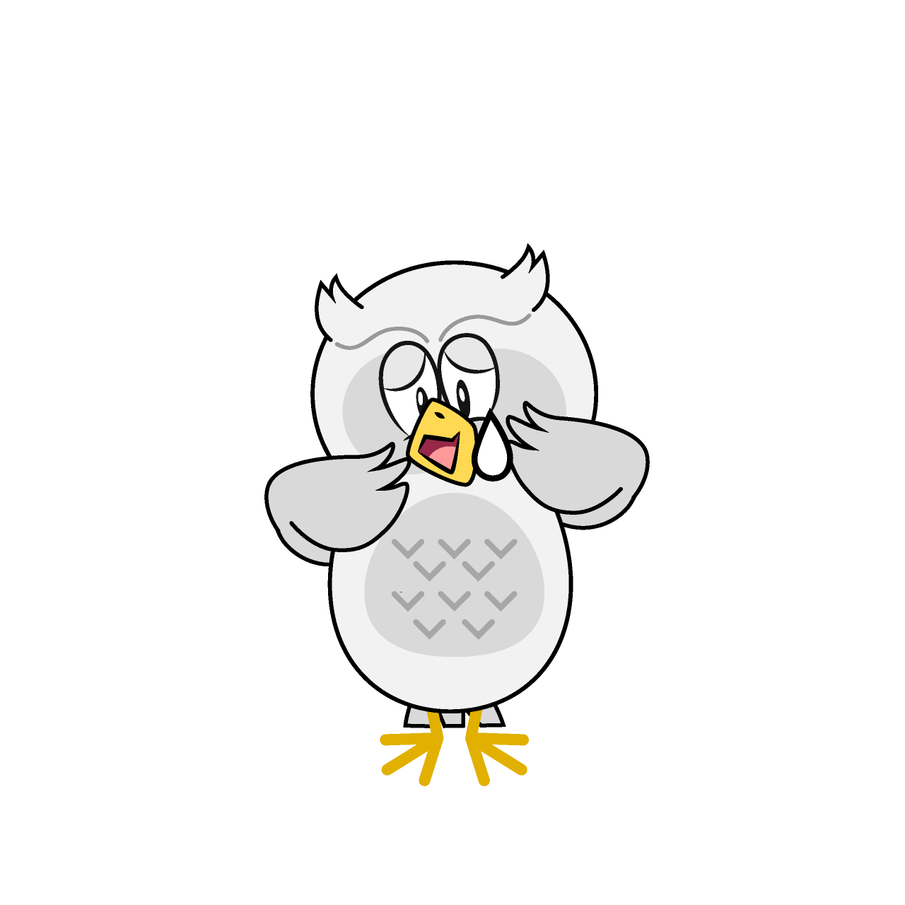 Sad White Owl
