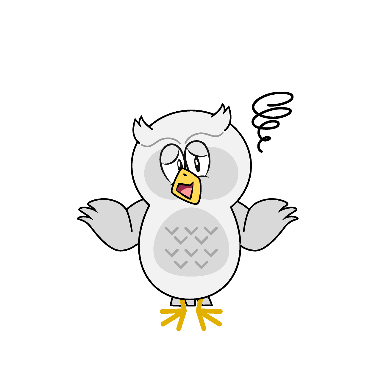 Troubled White Owl