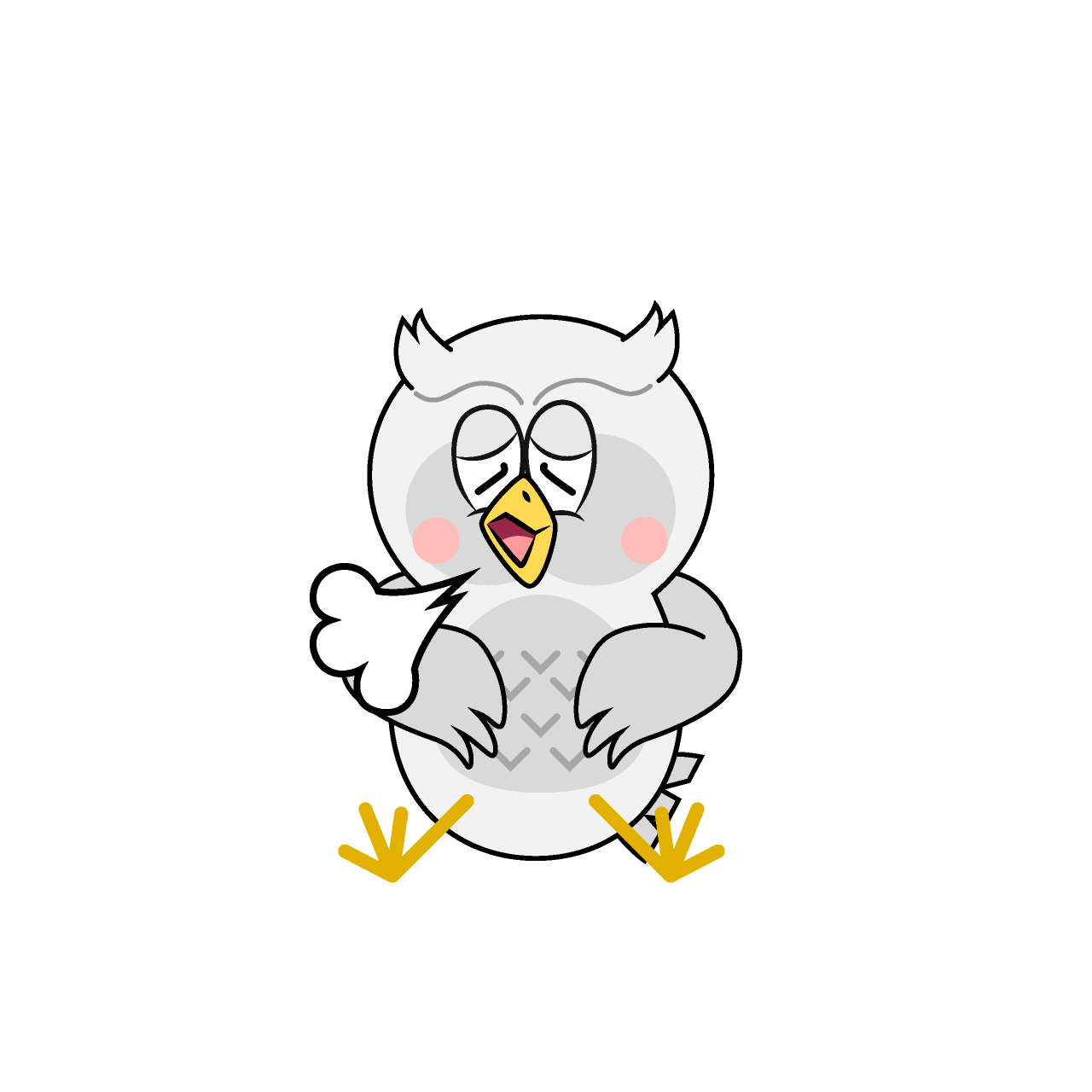 Relaxing White Owl