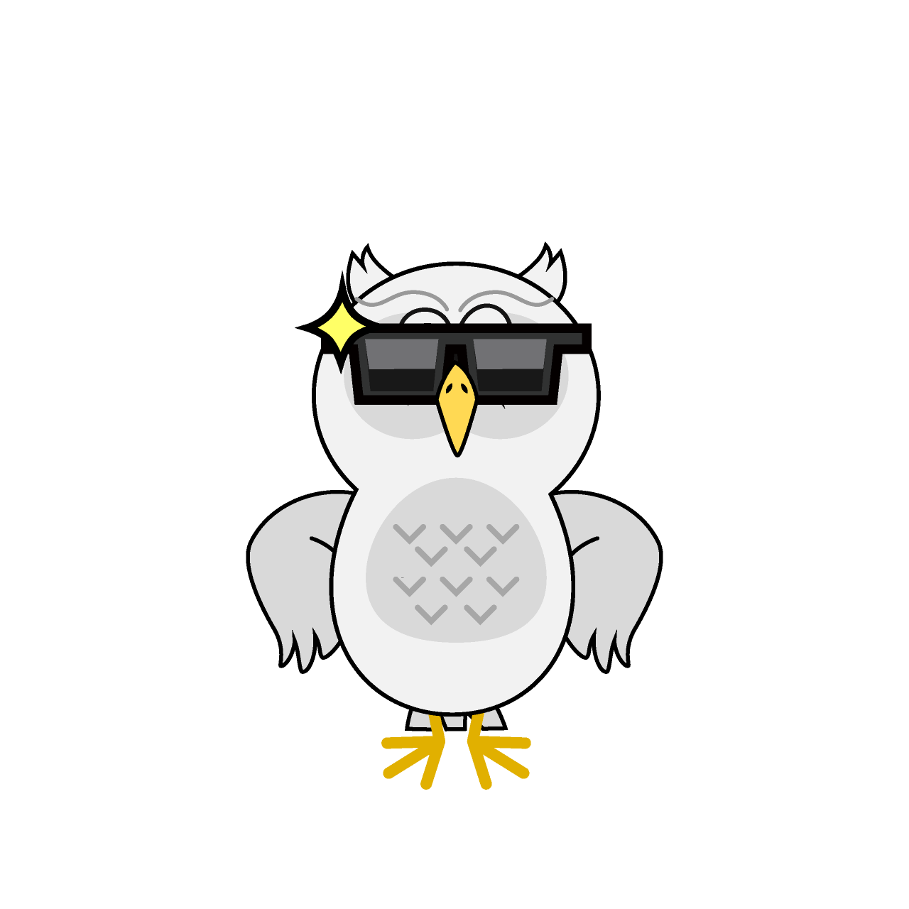 Cool White Owl