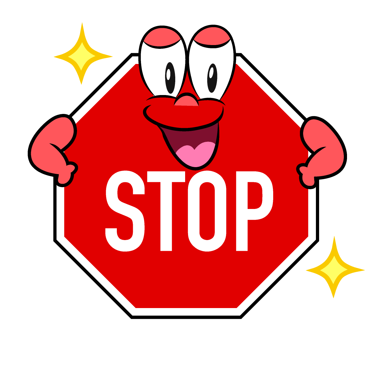 Glitter Stop Sign