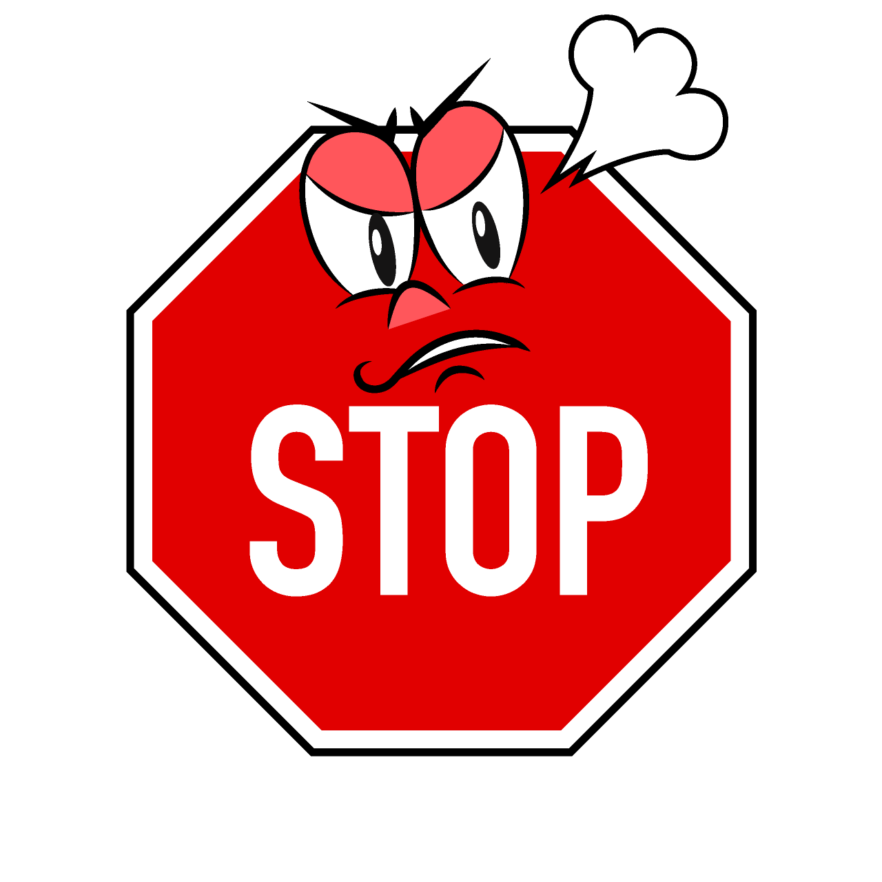 Angry Stop Sign
