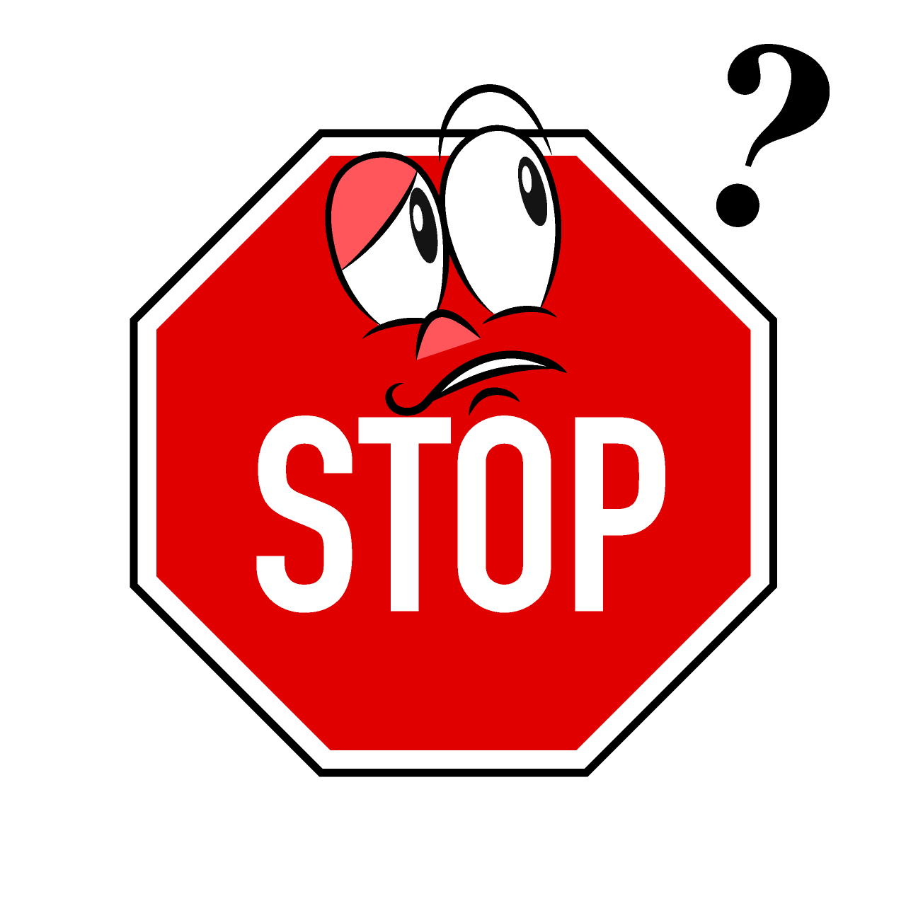 Thinking Stop Sign