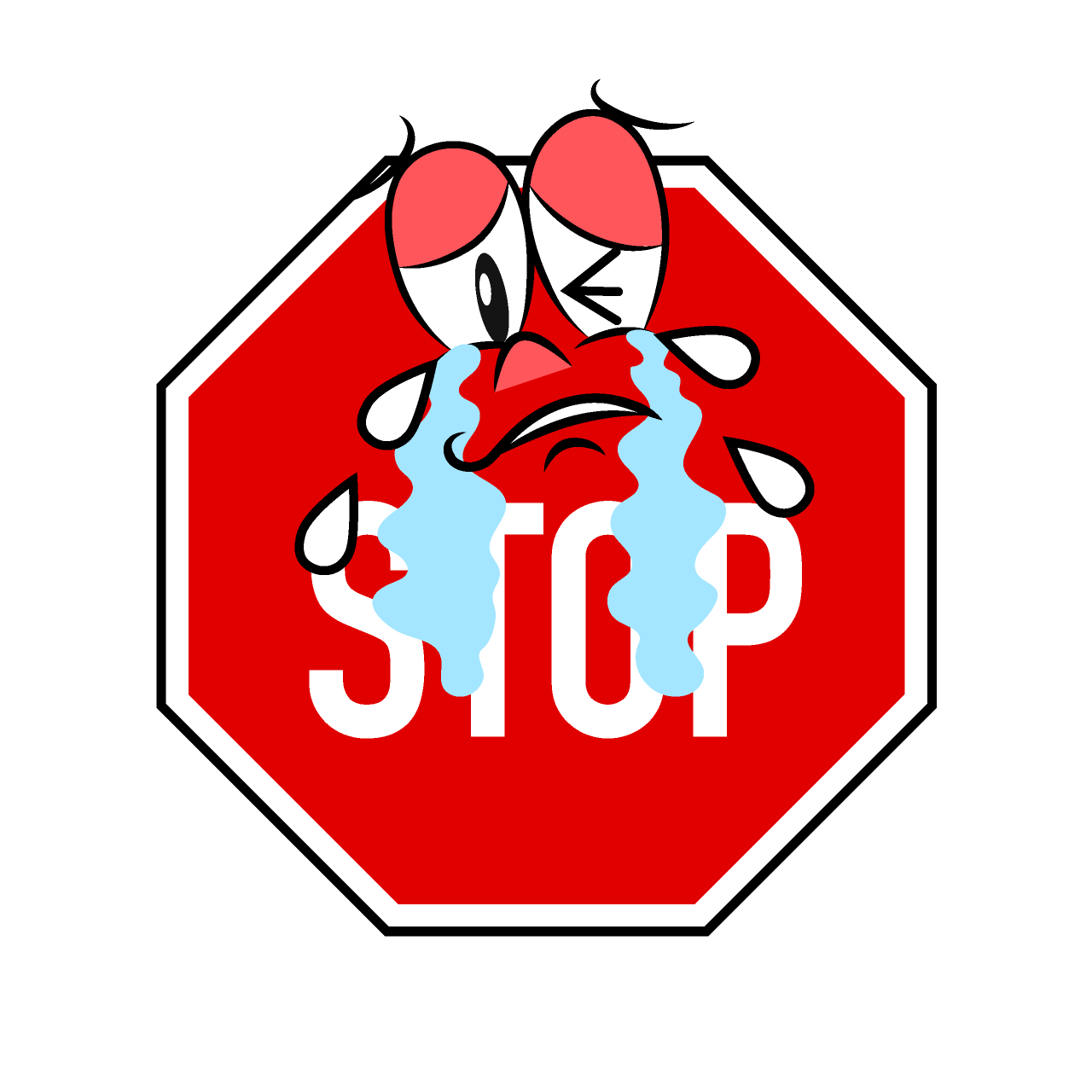 Crying Stop Sign