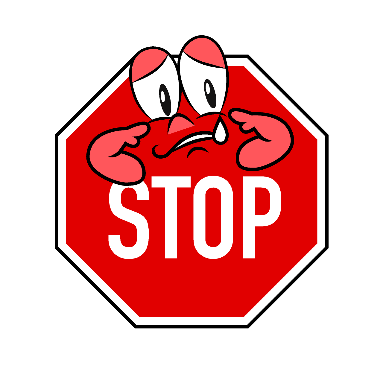 Sad Stop Sign