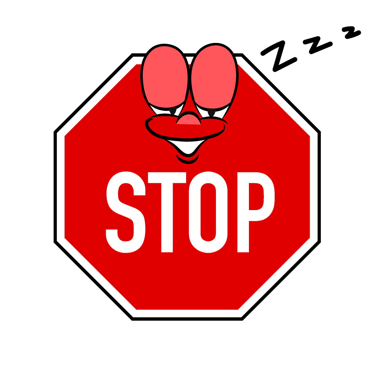 Sleeping Stop Sign