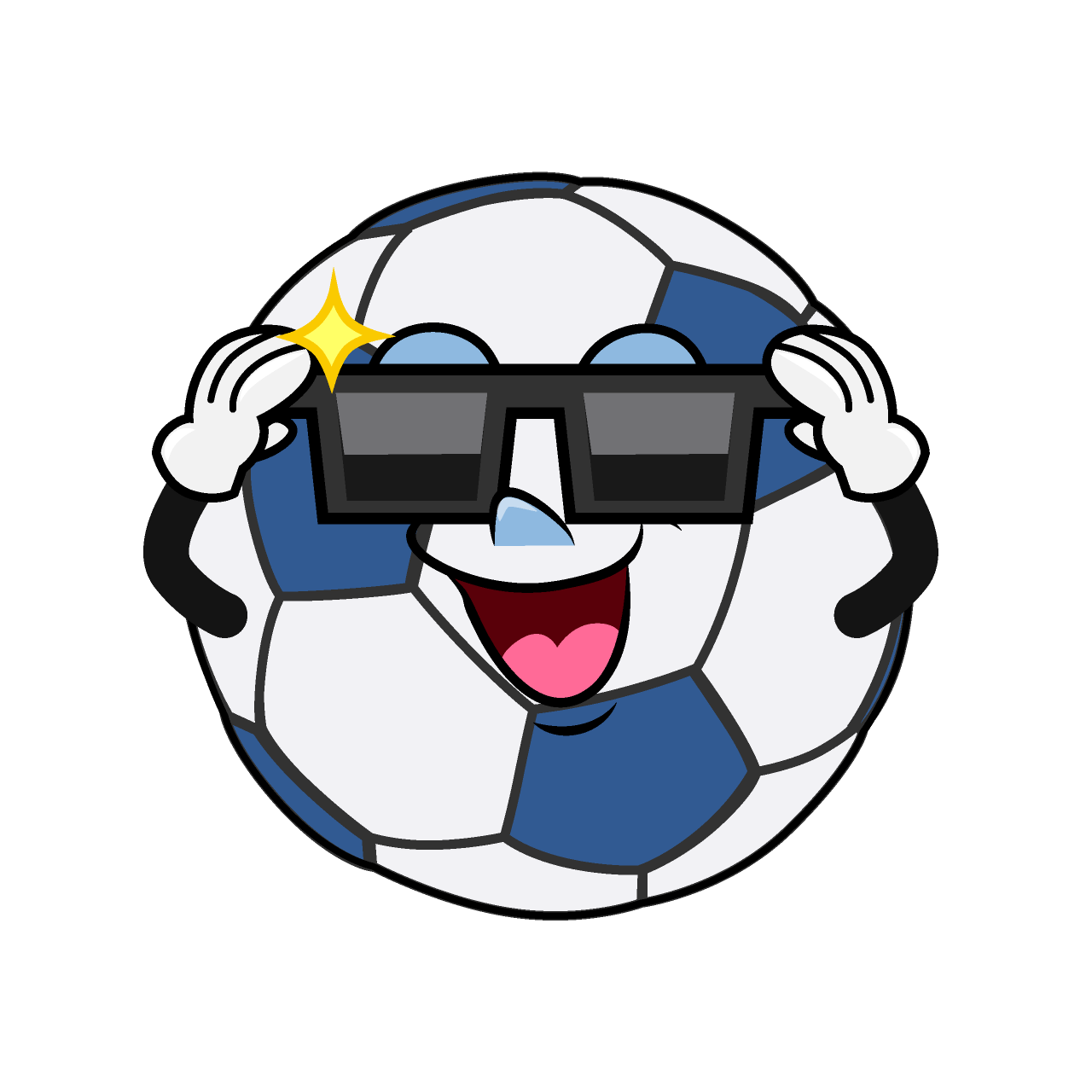 Soccer Ball with Sunglasses