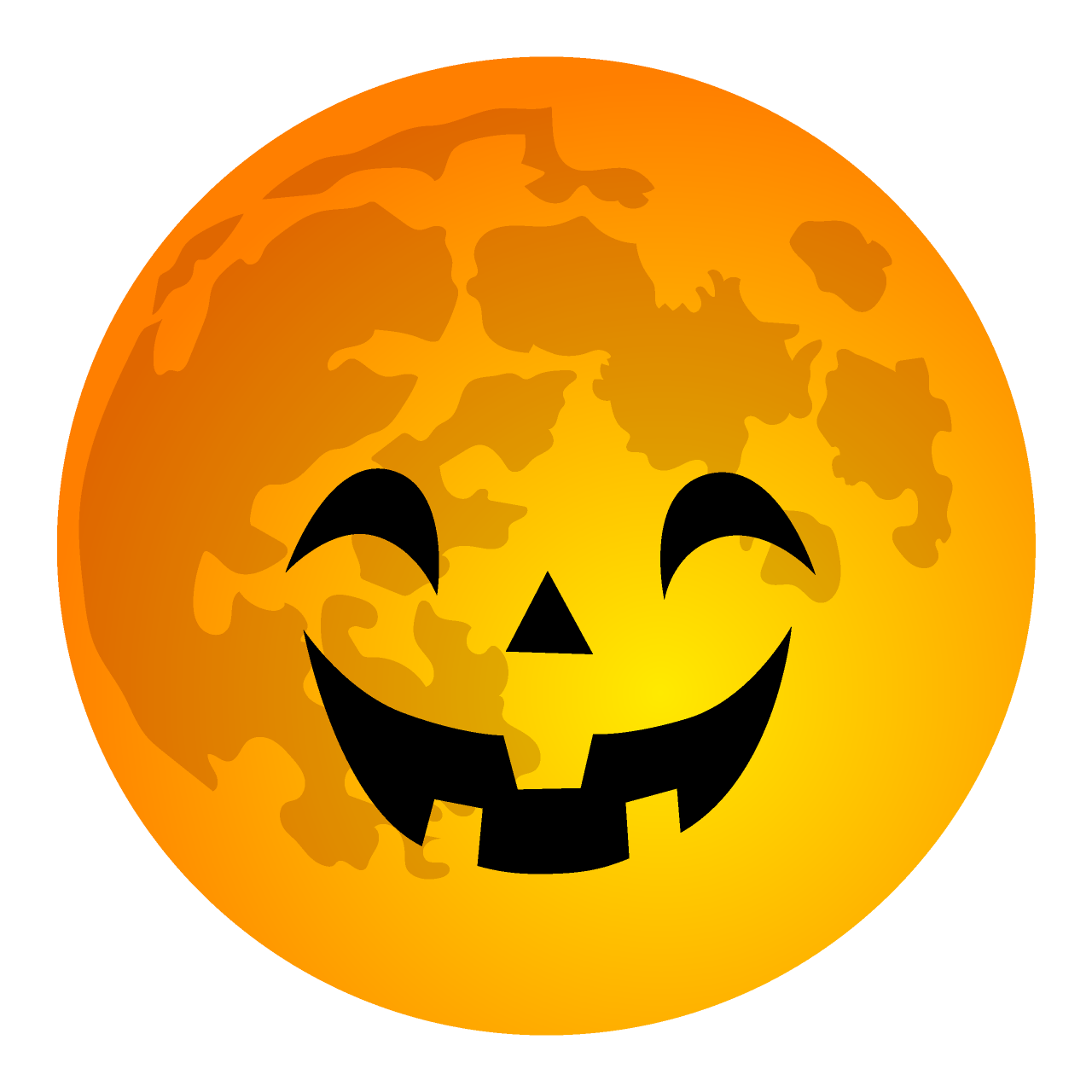 Smiling Halloween Moon